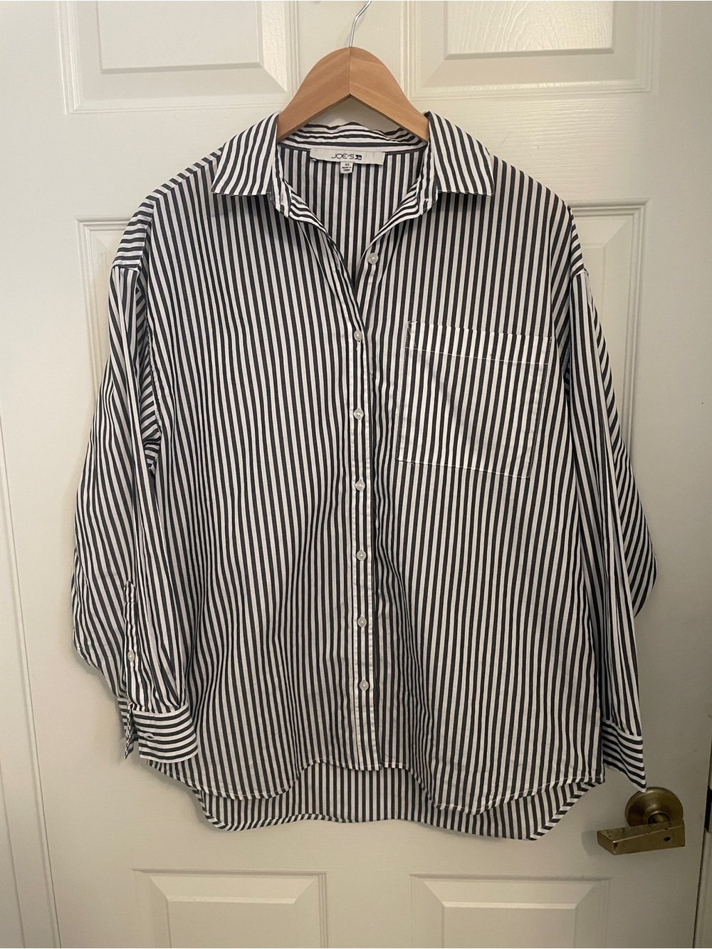Joe's Jeans Oversized Striped Button-Up Shirt